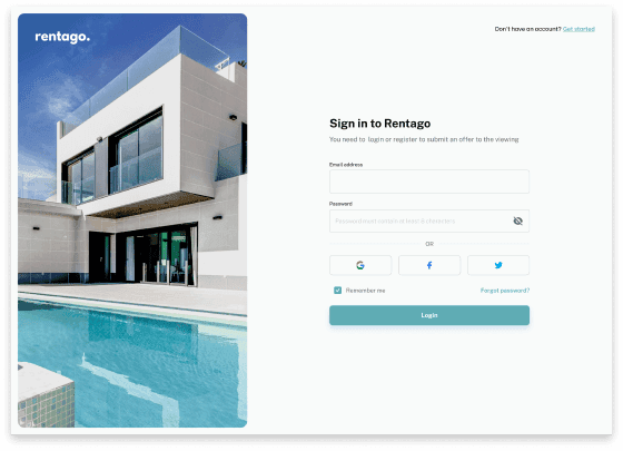 site pictures of Registration page